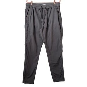 LL Bean Hiking Pants Womens Medium Tall Gray Ripstop Cargo Jogger Outdoor Cotton